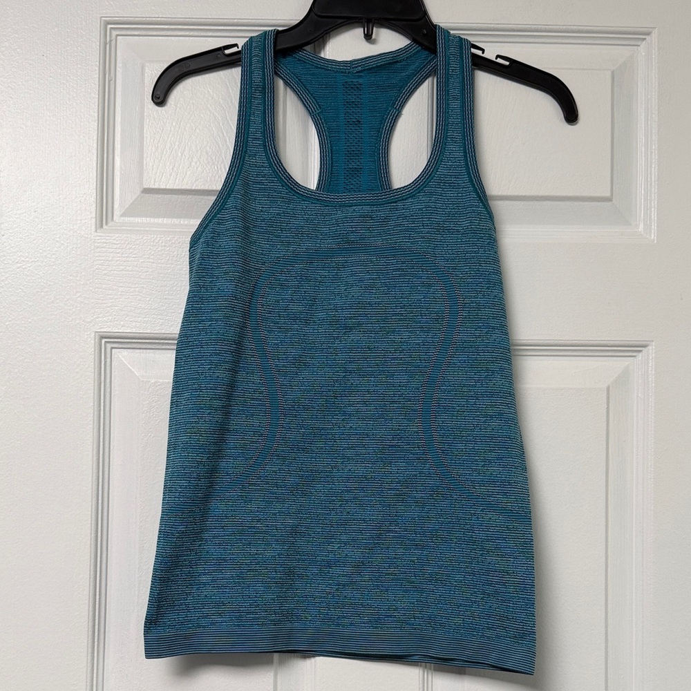 lululemon athletica Teal Blue Seamless Racerback Tank